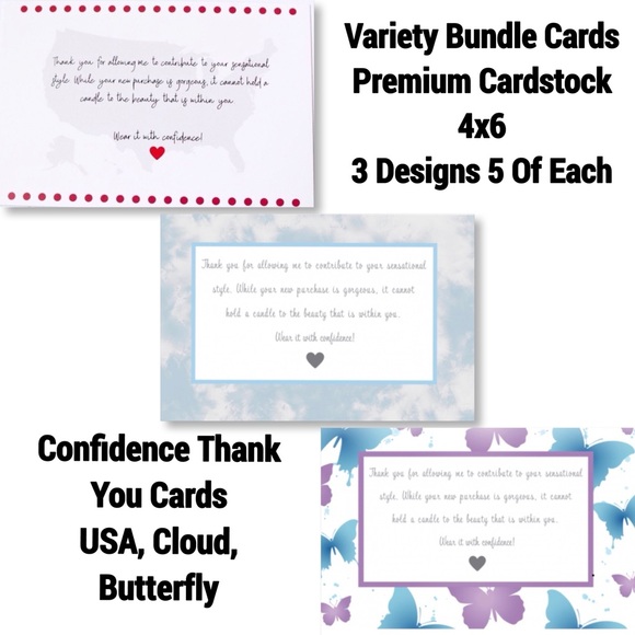 Other - 15 Pack Variety Bundle Cards - Confidence Thank You Cards